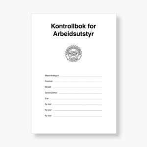 Kontrollbok for arbeidsutstyr – NY! revisjon 7